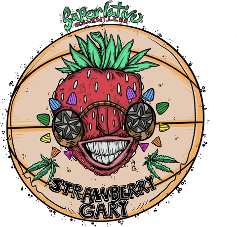 Label art for Strawberry Gary
